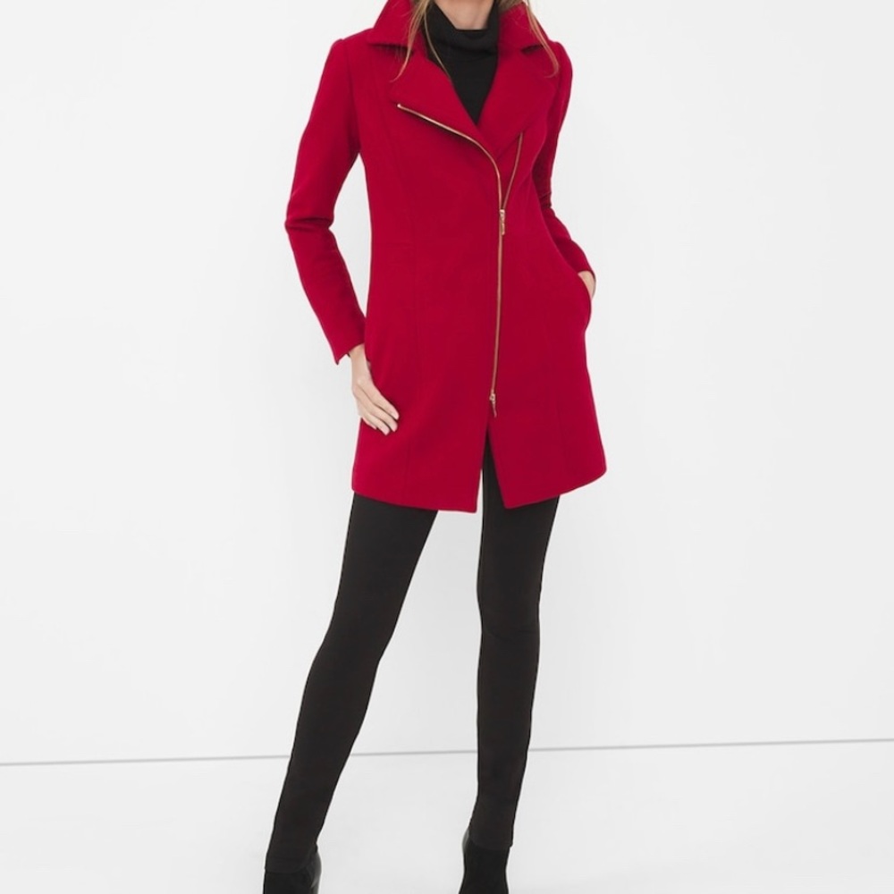 White House Black Market NWOT Red Coat